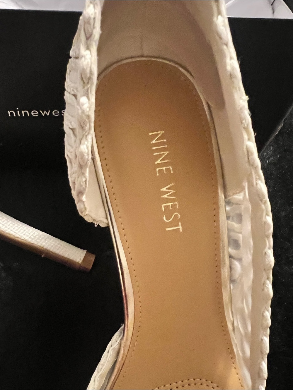 Nine West White Crochet Pointed Pumps - Picture 7 of 12